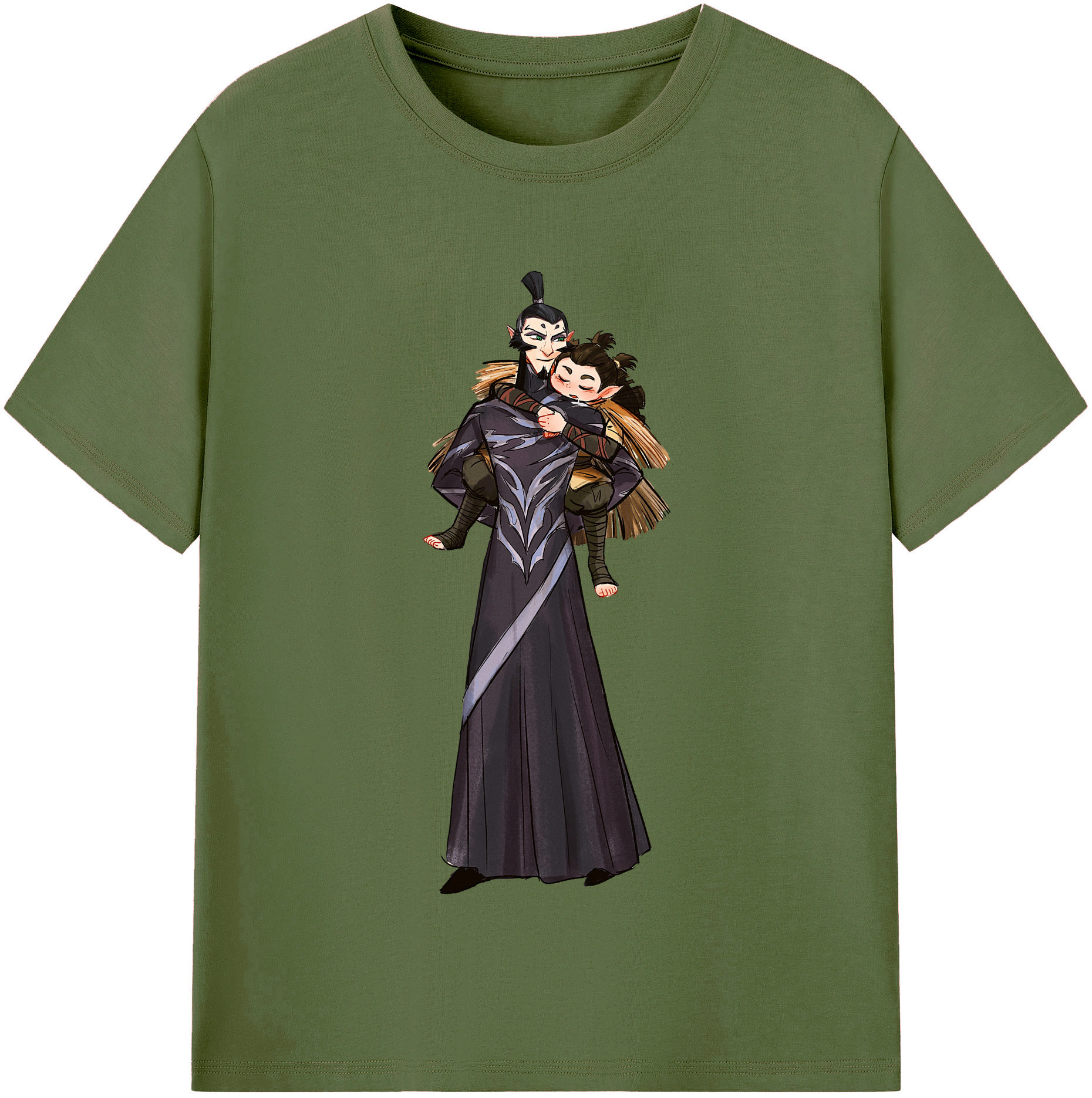 （画像用） Ne Zha 2 ナタ 魔童の大暴れ 綿100％半袖Tシャツ（フロントプリント）